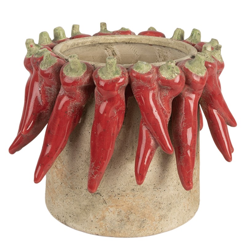 Clayre & Eef Planter Ø 21x17 cm Beige Terracotta