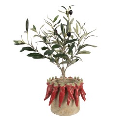 Clayre & Eef Planter Ø 21x17 cm Beige Terracotta