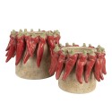Clayre & Eef Planter Ø 21x17 cm Beige Terracotta