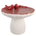Clayre & Eef Statuetta decorativa Fungo Ø 25x21 cm Bianco Rosso Terracotta