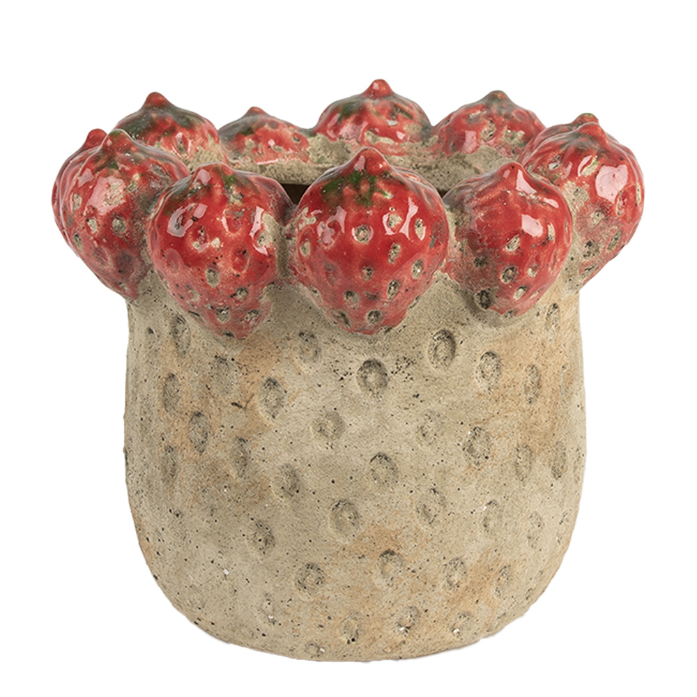 Clayre&Eef BloempotØ 19x16 cm Beige Terracotta afbeelding