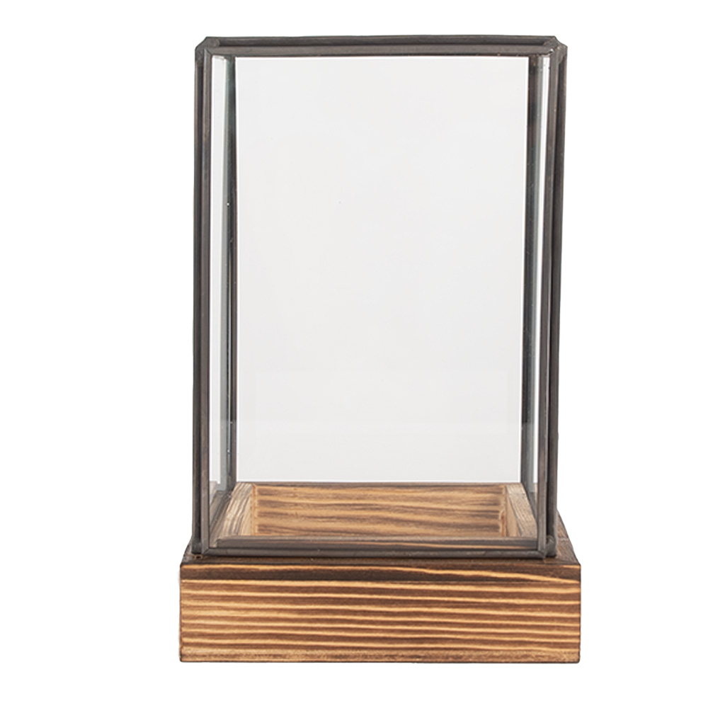 Clayre&Eef Decoratie Kweekkastje 12x12x19 cm Transparant Glas afbeelding