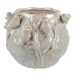 Clayre & Eef Pot de fleurs 22x21x17 cm Vert Terre cuite