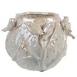 Clayre & Eef Pot de fleurs 22x21x17 cm Vert Terre cuite