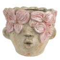 Clayre & Eef Planter Ø 18x15 cm Beige Terracotta