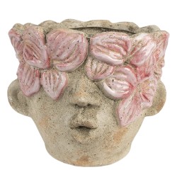 Clayre & Eef Planter Ø 18x15 cm Beige Terracotta