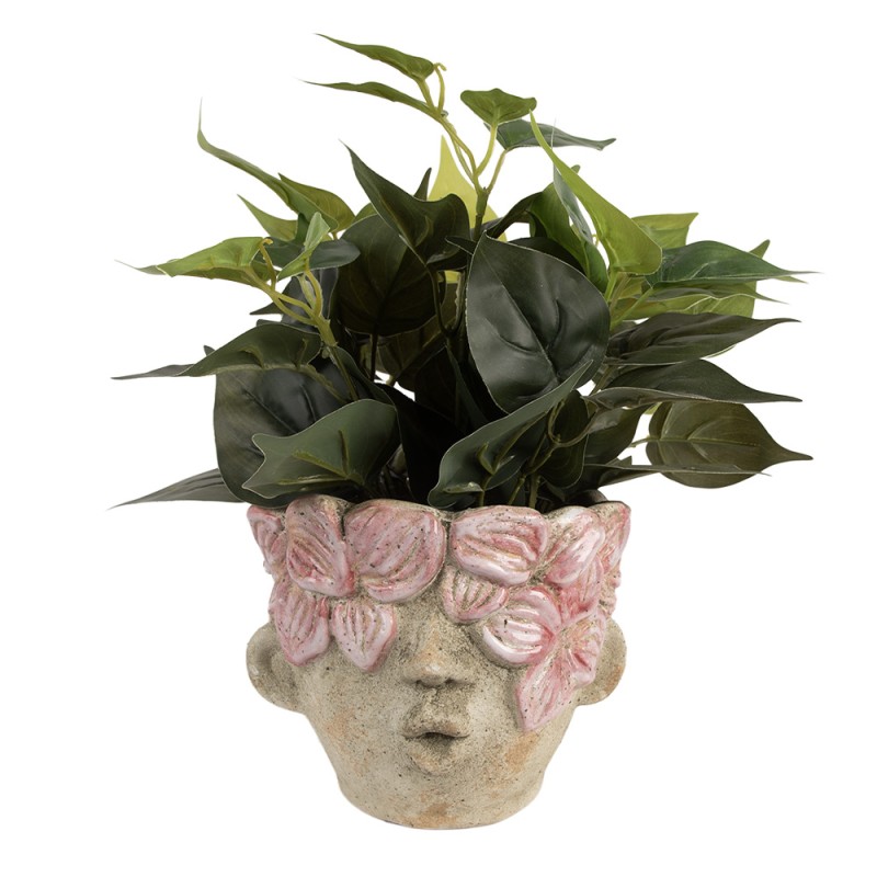 Clayre & Eef Planter Ø 18x15 cm Beige Terracotta