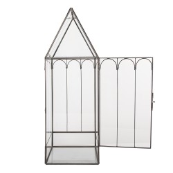 Clayre & Eef Décoration Boîte de croissance 15x15x45 cm Transparent Métal
