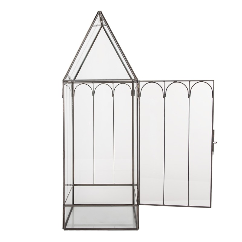 Clayre & Eef Décoration Boîte de croissance 15x15x45 cm Transparent Métal