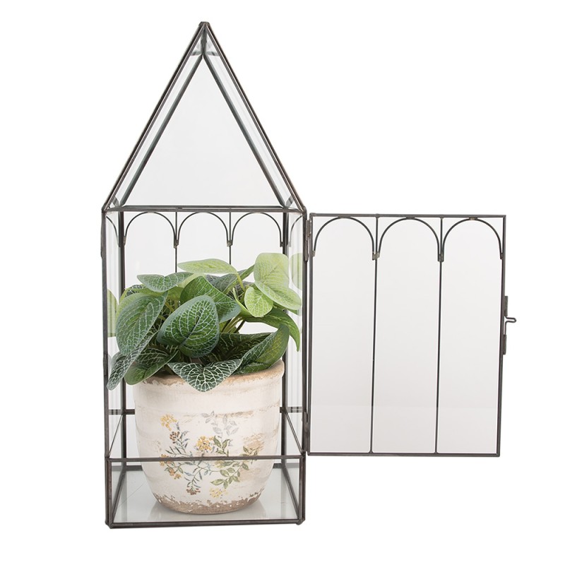 Clayre & Eef Contenitore per la propagazione decorativo 15x15x38 cm Trasparente Metallo