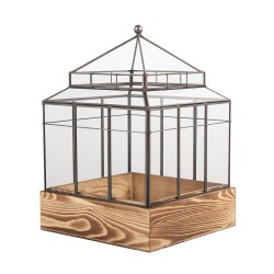 Clayre & Eef Contenitore per la propagazione decorativo 21x21x32 cm Trasparente Vetro