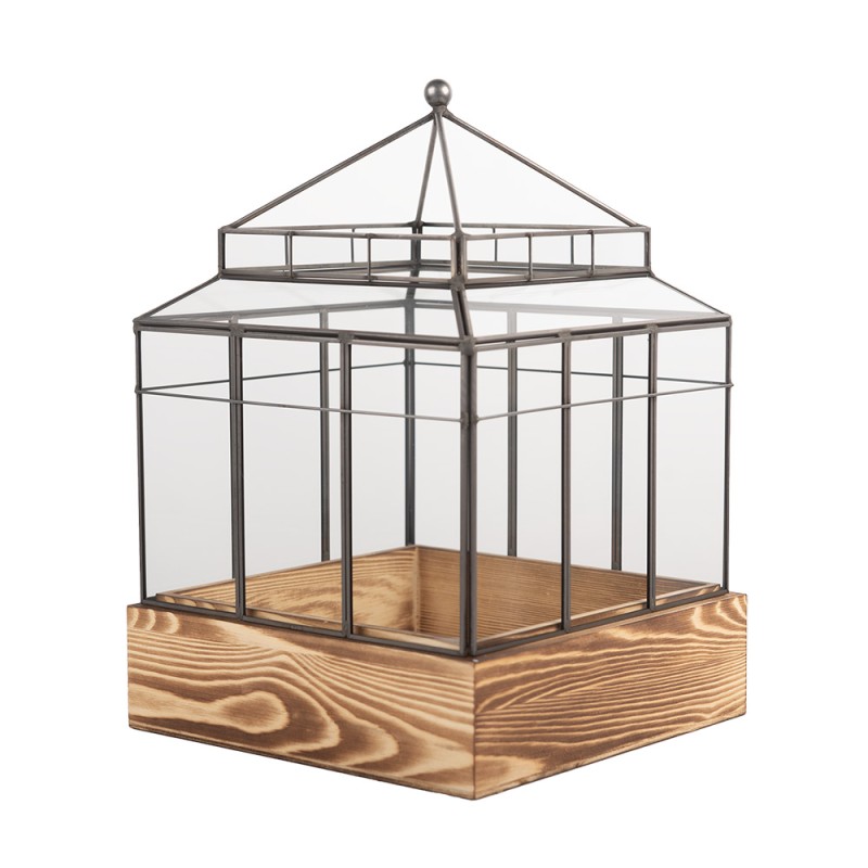 Clayre & Eef Contenitore per la propagazione decorativo 21x21x32 cm Trasparente Vetro