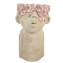 Clayre & Eef Pot de fleurs 20x19x31 cm Beige Terre cuite