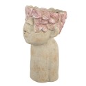 Clayre & Eef Pot de fleurs 20x19x31 cm Beige Terre cuite