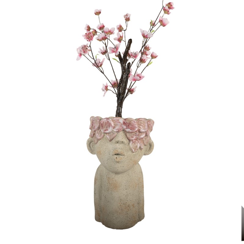 Clayre & Eef Pot de fleurs 20x19x31 cm Beige Terre cuite