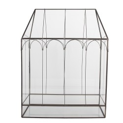 Clayre & Eef Dekorative Anzuchtkasten 35x15x46 cm Transparant Metall