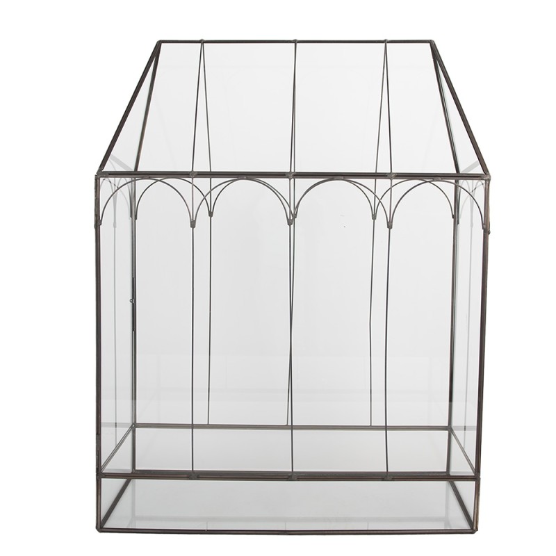 Clayre & Eef Dekorative Anzuchtkasten 35x15x46 cm Transparant Metall