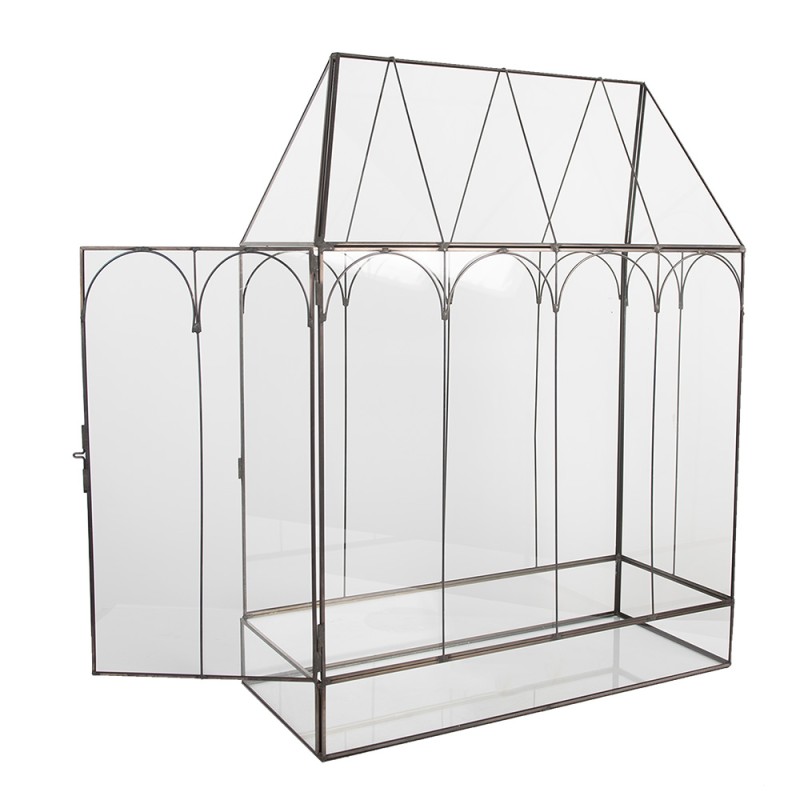 Clayre & Eef Dekorative Anzuchtkasten 35x15x46 cm Transparant Metall