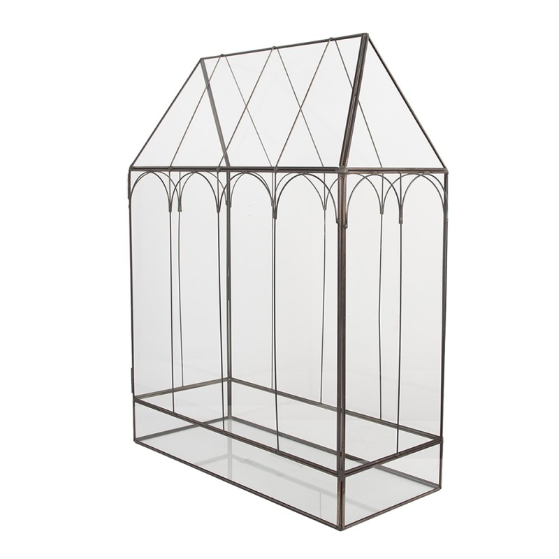 Clayre & Eef Dekorative Anzuchtkasten 35x15x46 cm Transparant Metall