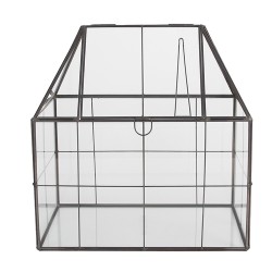 Clayre & Eef Decoratie Kweekkastje 25x16x26 cm Transparant Metaal