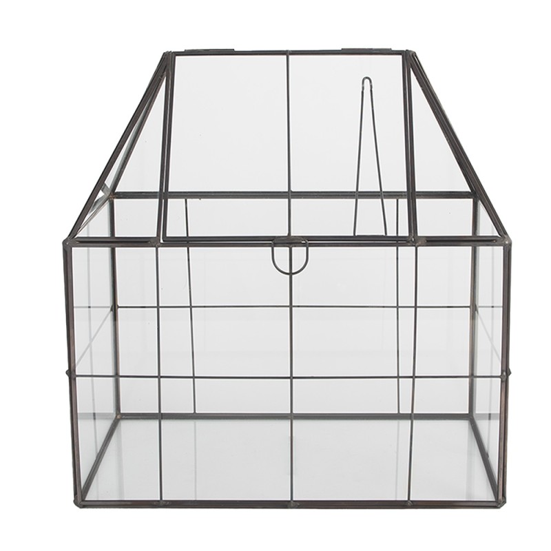 Clayre & Eef Decoratie Kweekkastje 25x16x26 cm Transparant Metaal