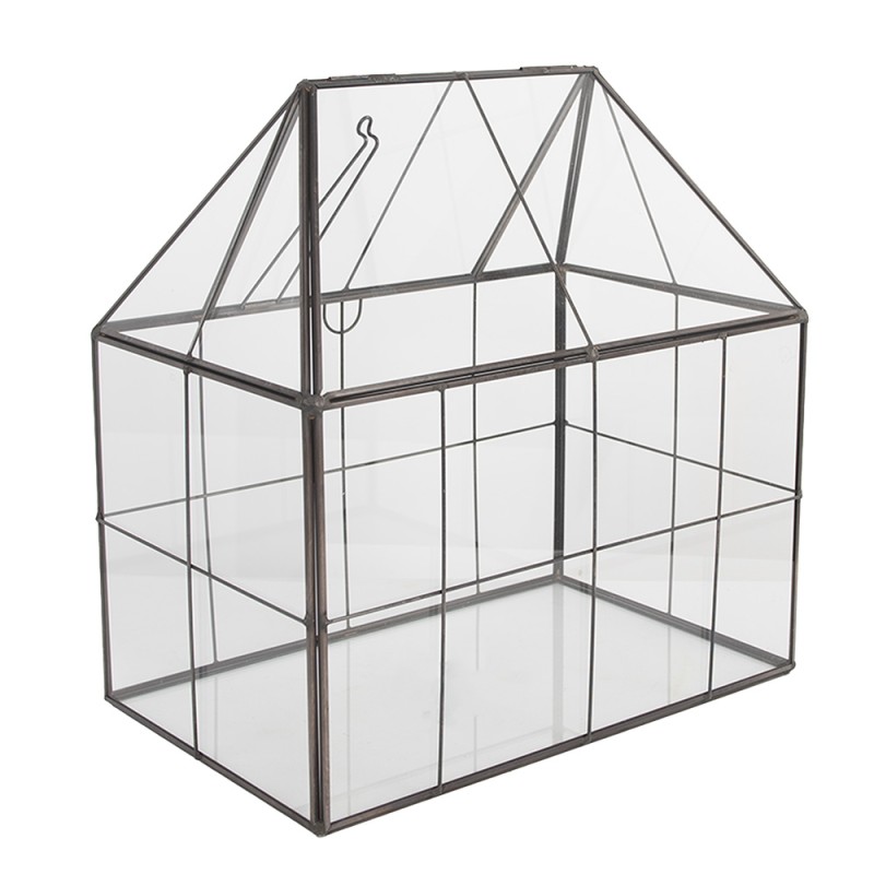 Clayre & Eef Decoratie Kweekkastje 25x16x26 cm Transparant Metaal