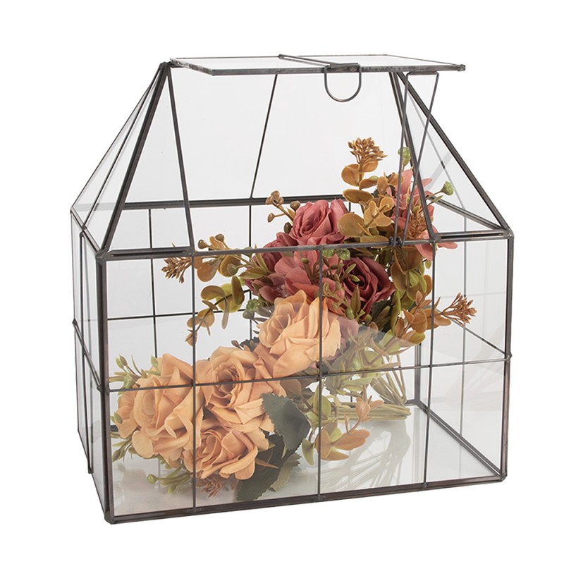 Clayre & Eef Decoratie Kweekkastje 25x16x26 cm Transparant Metaal