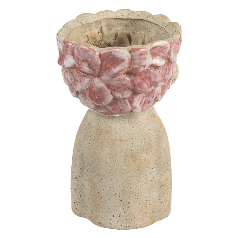 Clayre & Eef Pot de fleurs 16x15x25 cm Beige Terre cuite