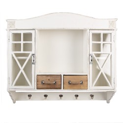 Clayre & Eef Armoire murale 76x16x65 cm Blanc Bois