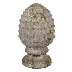 Clayre & Eef Image de décoration Pomme de pin Ø 19x33 cm Beige Plastique