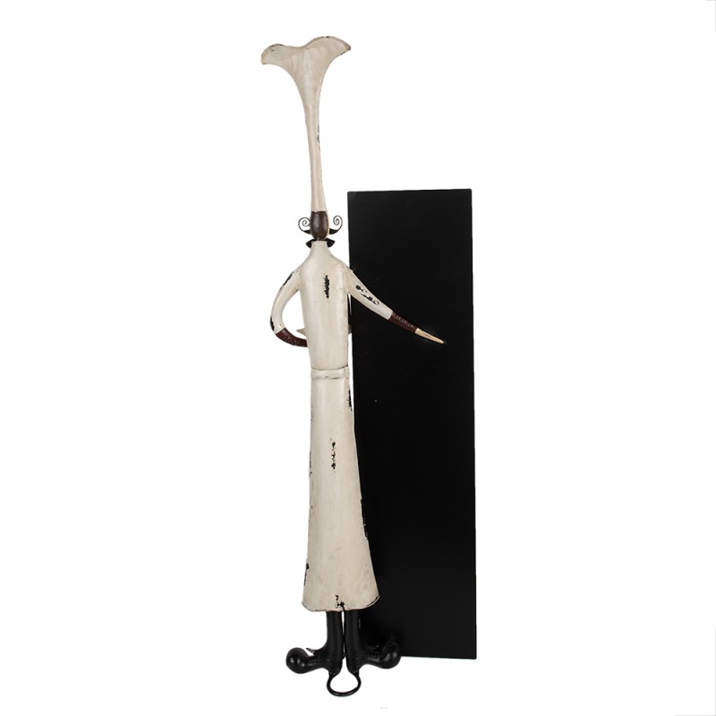 Clayre & Eef Kreidetafel 37x14x113 cm Beige Metall