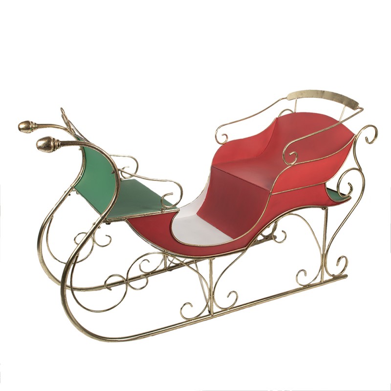 Clayre & Eef Grande Slitta di Natale 169x67x106 cm Rosso Metallo