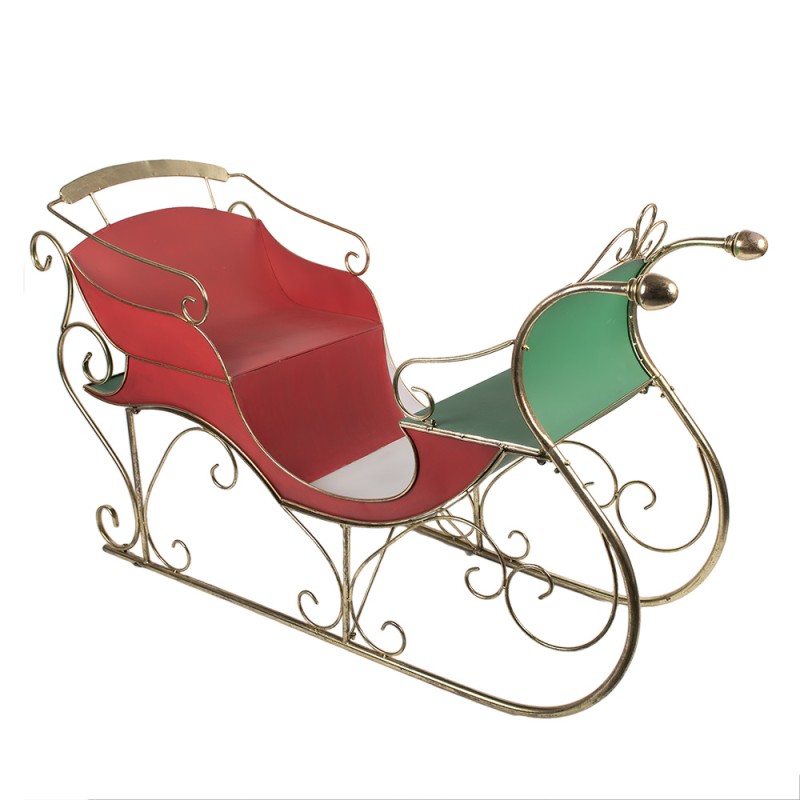 Clayre & Eef Grande Slitta di Natale 169x67x106 cm Rosso Metallo