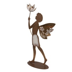 Clayre & Eef Statuetta decorativa di Natale Angelo 20x8x36 cm Color oro Metallo