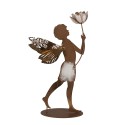 Clayre & Eef Statuetta decorativa di Natale Angelo 20x8x36 cm Color oro Metallo