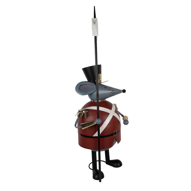 Clayre & Eef Statuetta decorativa Mouse 50x37x127 cm Grigio Metallo