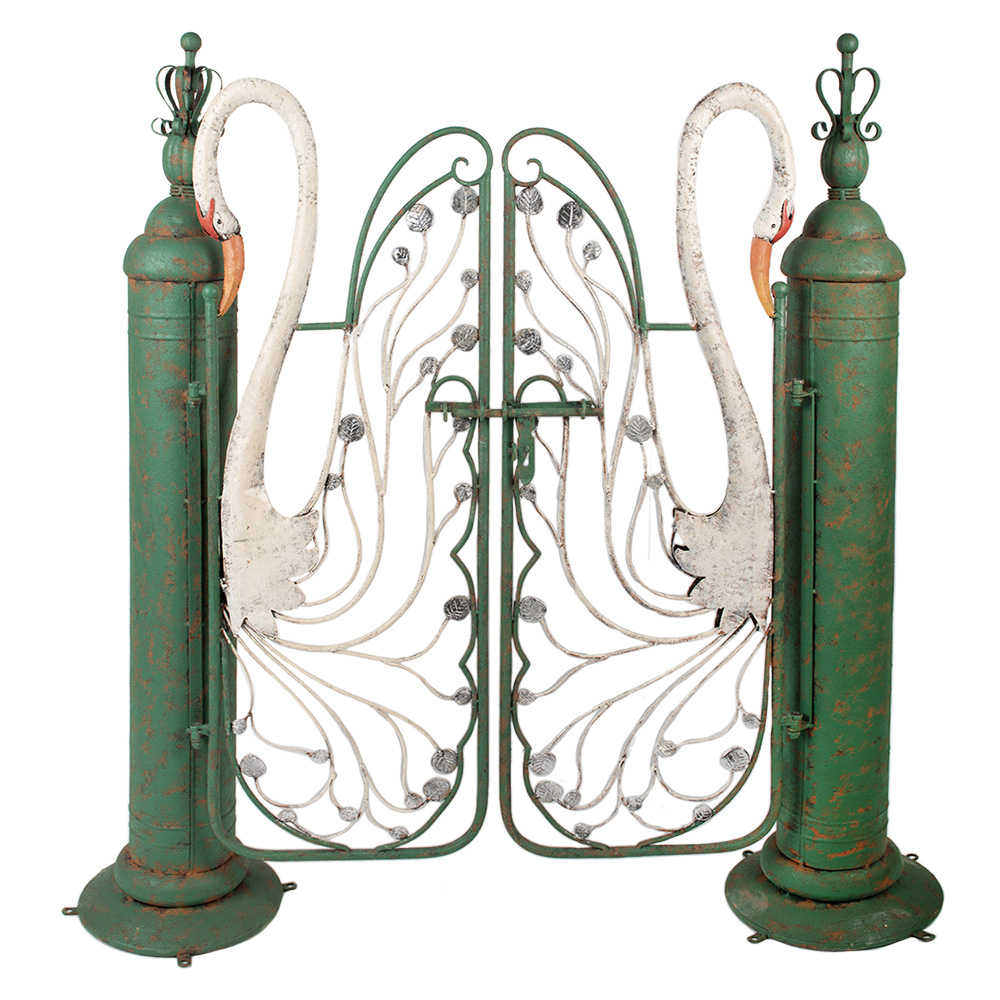 Clayre&Eef Tuinpoort 132x31x138 cm Groen Metaal afbeelding