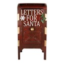 Clayre & Eef Statuetta decorativa di Natale Buca delle lettere 27x21x53 cm Rosso Metallo