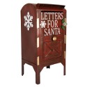 Clayre & Eef Statuetta decorativa di Natale Buca delle lettere 27x21x53 cm Rosso Metallo