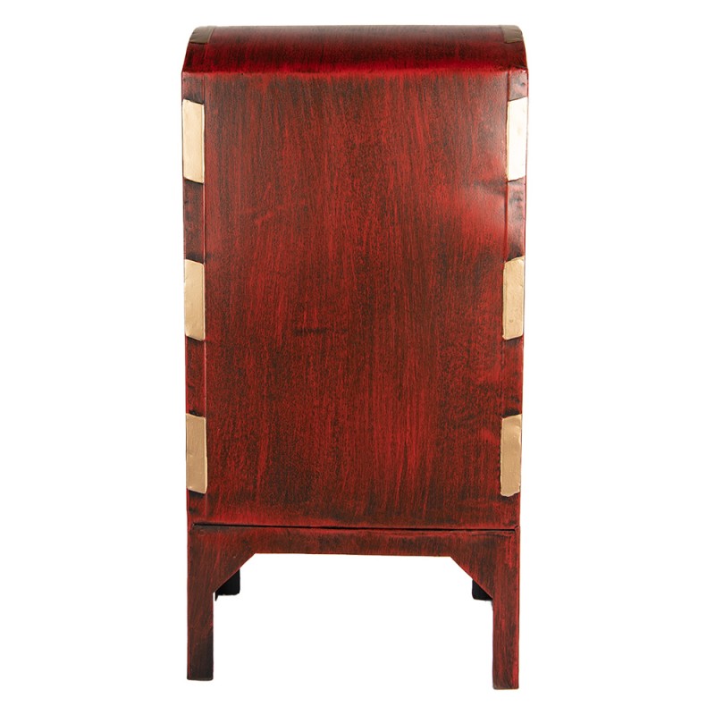 Clayre & Eef Statuetta decorativa di Natale Buca delle lettere 27x21x53 cm Rosso Metallo