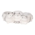 Clayre & Eef Decorative Figurine Cats 27x16x10 cm Grey Ceramic No Shape