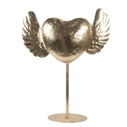Clayre & Eef Statuetta decorativa Cuore 38x11x47 cm Color oro Metallo