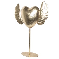 Clayre & Eef Statuetta decorativa Cuore 38x11x47 cm Color oro Metallo