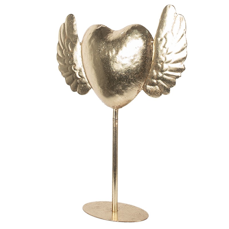 Clayre & Eef Statuetta decorativa Cuore 38x11x47 cm Color oro Metallo