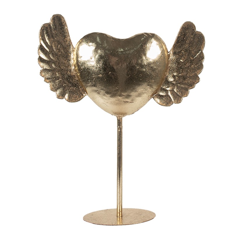 Clayre & Eef Statuetta decorativa Cuore 38x11x47 cm Color oro Metallo