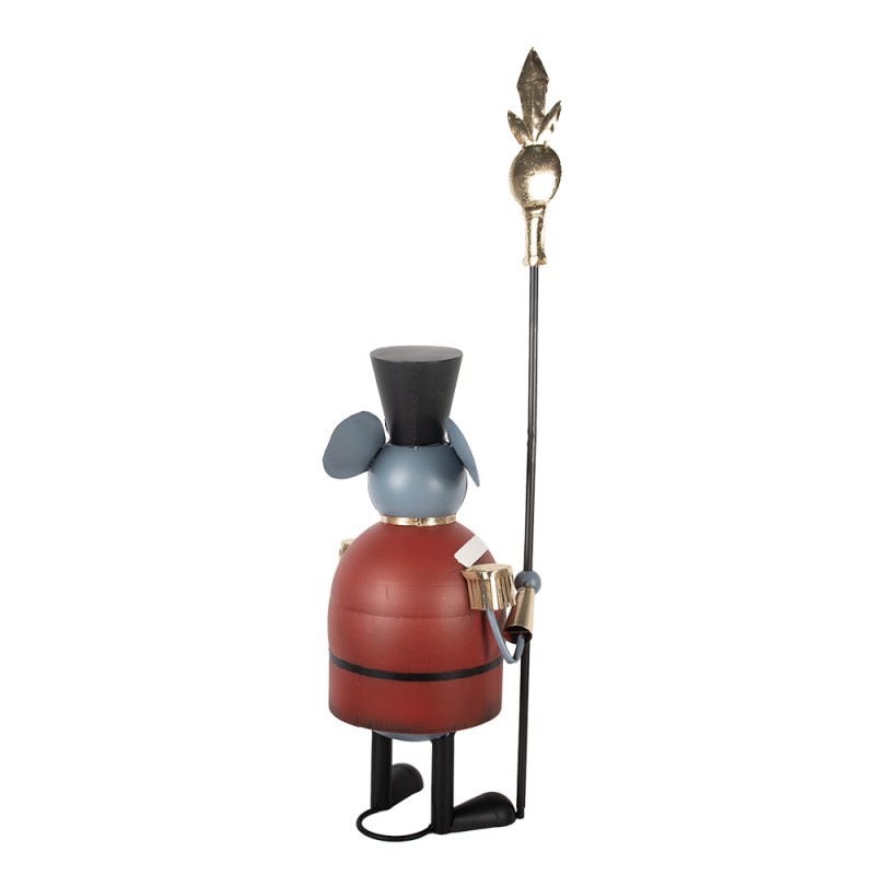 Clayre & Eef Statuetta decorativa Mouse 35x27x109 cm Grigio Metallo