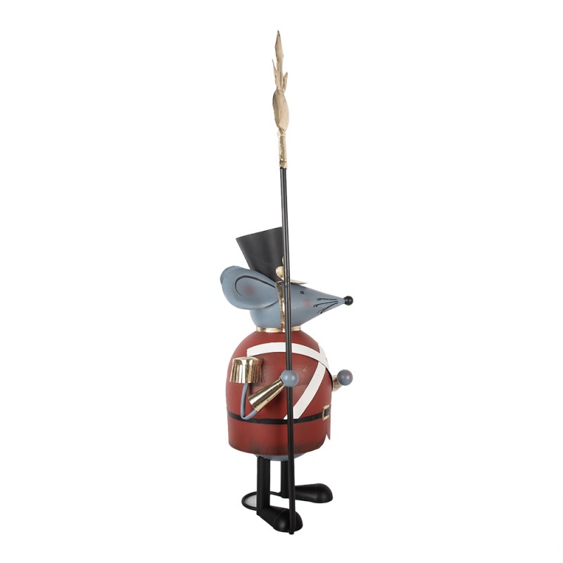 Clayre & Eef Statuetta decorativa Mouse 35x27x109 cm Grigio Metallo