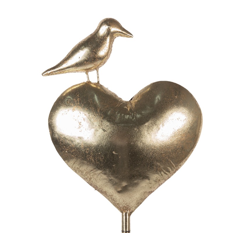 Clayre & Eef Statuetta decorativa Cuore 24x11x68 cm Color oro Metallo