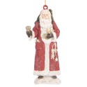Clayre & Eef Ornamento Natalizio Babbo Natale 5x3x11 cm Rosso Plastica
