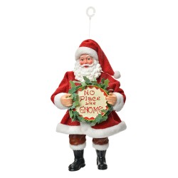 Clayre & Eef Ornamento Natalizio Babbo Natale 17 cm Rosso Tessuto